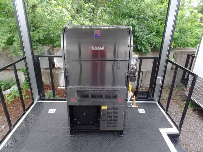 748-8.5-x-24-white-concession-bbq-food-trailer-with-appliances-6.jpg 8.5' x 24' White Concession BBQ Food Trailer With Appliances