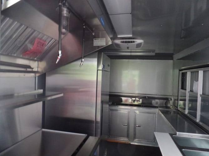748-8.5-x-24-white-concession-bbq-food-trailer-with-appliances-9.jpg 8.5' x 24' White Concession BBQ Food Trailer With Appliances