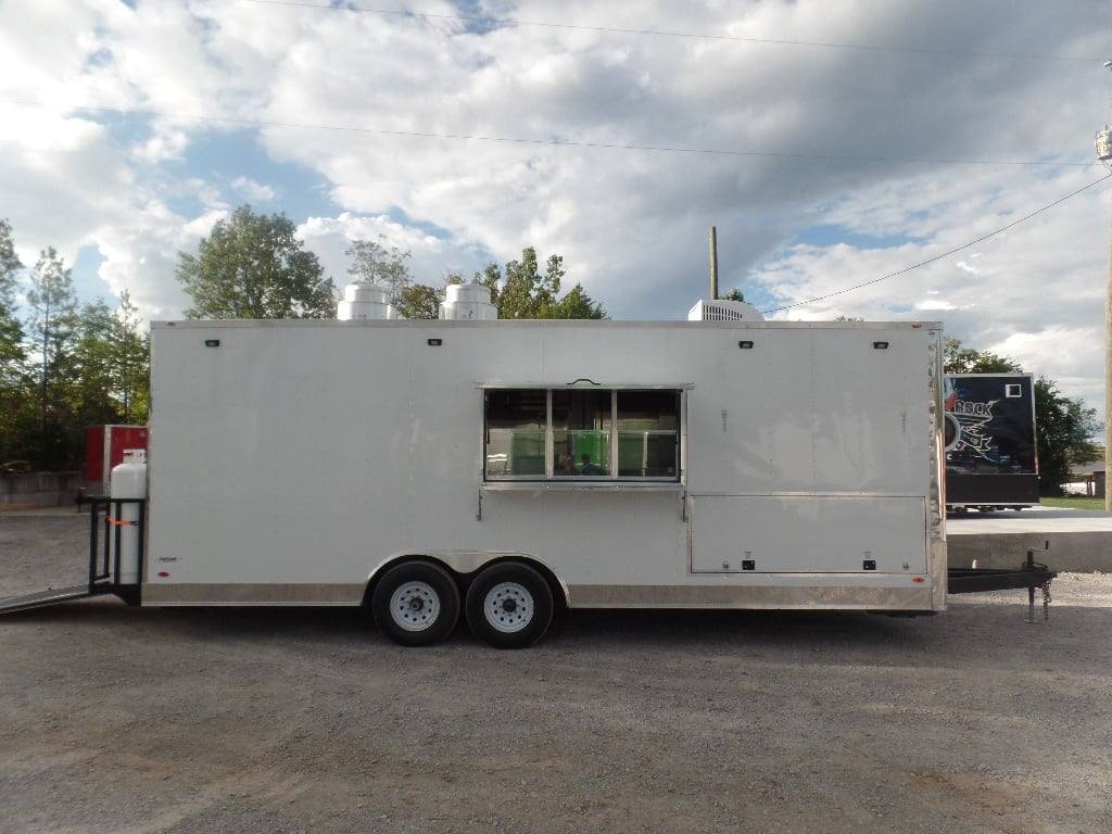 749-8.5-x-24-white-concession-food-catering-trailer-with-appliances-13.jpg 8.5' x 24' White Concession Food Catering Trailer With Appliances