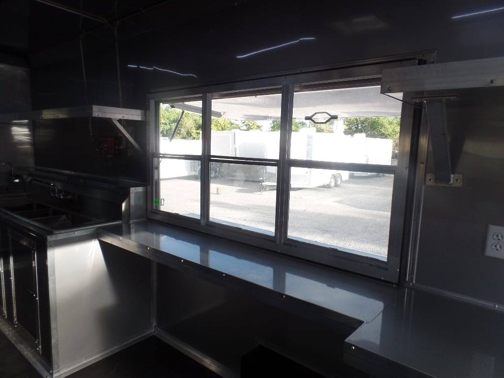 749-8.5-x-24-white-concession-food-catering-trailer-with-appliances-2.jpg 8.5' x 24' White Concession Food Catering Trailer With Appliances