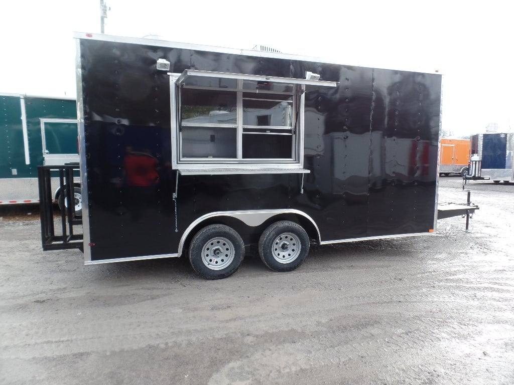 75-8.5-x-16-black-catering-event-concession-food-trailer-5.jpg 8.5' x 16' Black Catering Event Concession Food Trailer