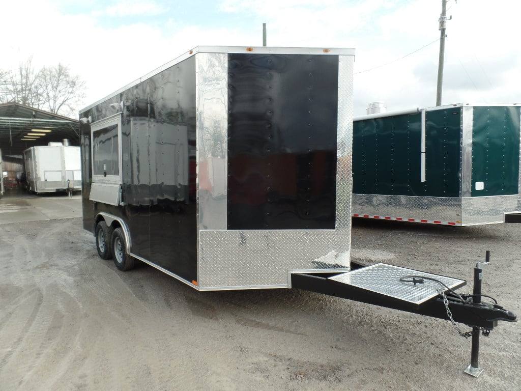 75-8.5-x-16-black-catering-event-concession-food-trailer-6.jpg 8.5' x 16' Black Catering Event Concession Food Trailer