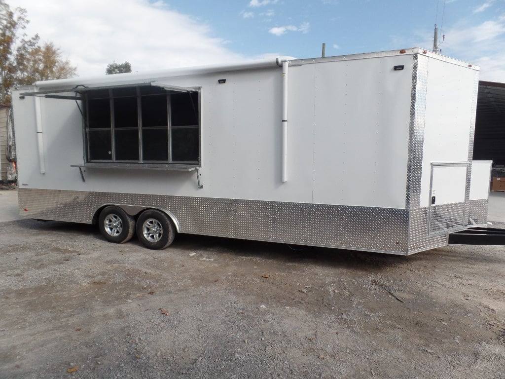 750-8.5-x-24-white-concession-food-event-trailer-1.jpg 8.5' x 24' White Concession Food Event Trailer