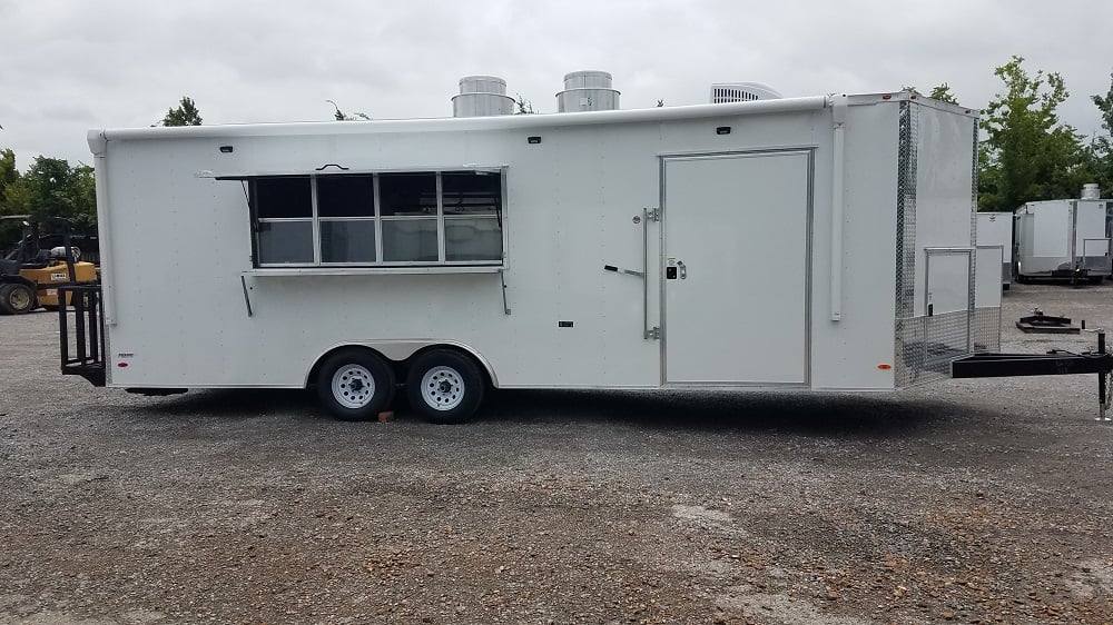 756-8.5-x-24-white-concession-food-trailer-with-appliances-1.jpg 8.5' x 24' White Concession Food Trailer With Appliances
