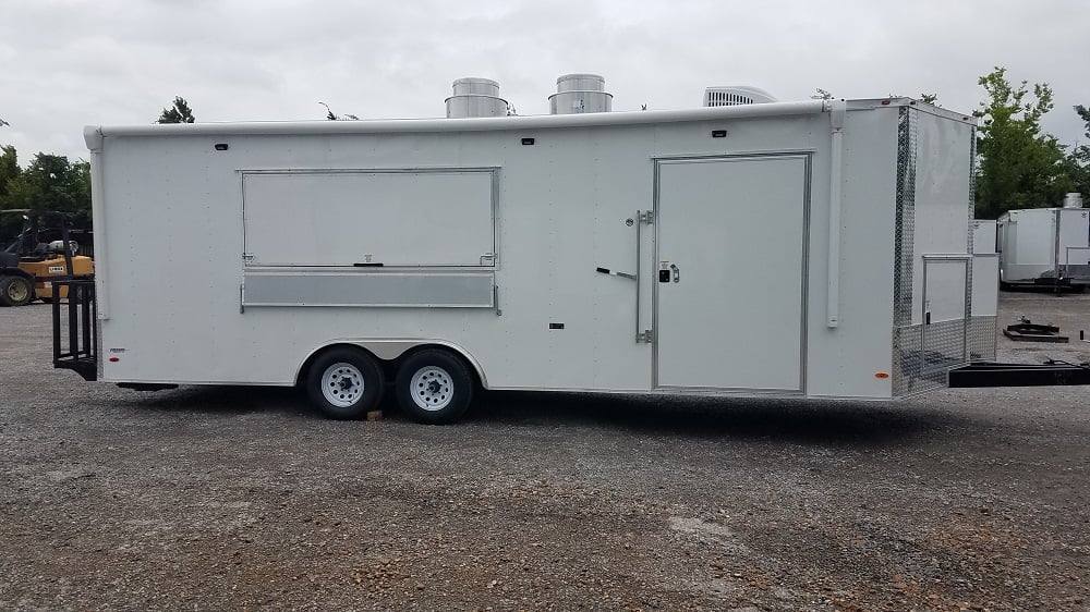 756-8.5-x-24-white-concession-food-trailer-with-appliances-4.jpg 8.5' x 24' White Concession Food Trailer With Appliances
