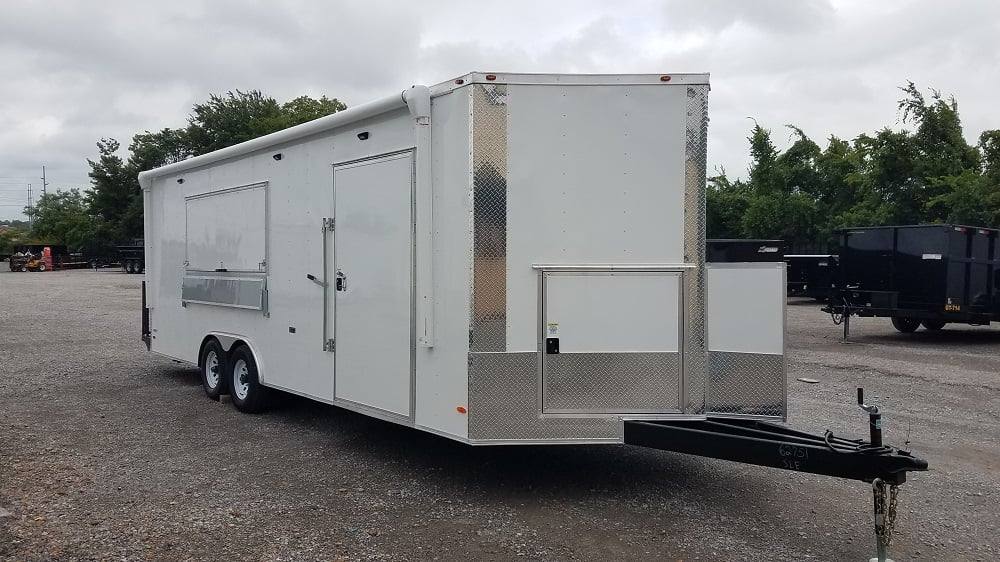 756-8.5-x-24-white-concession-food-trailer-with-appliances-7.jpg 8.5' x 24' White Concession Food Trailer With Appliances