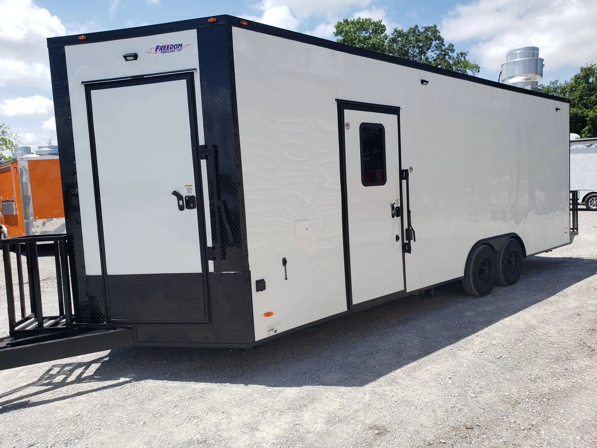757-8.5-x-24-white-concession-food-trailer-with-black-out-package-2.webp 8.5' x 24' White Concession Food Trailer with Black Out Package