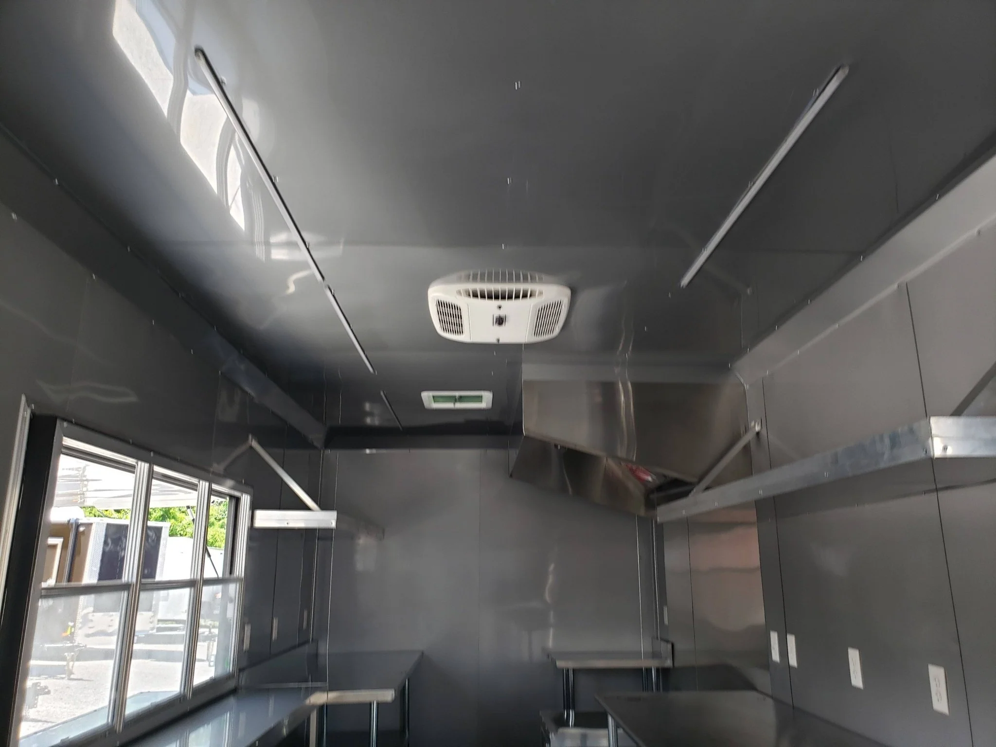 757-8.5-x-24-white-concession-food-trailer-with-black-out-package-4.webp 8.5' x 24' White Concession Food Trailer with Black Out Package