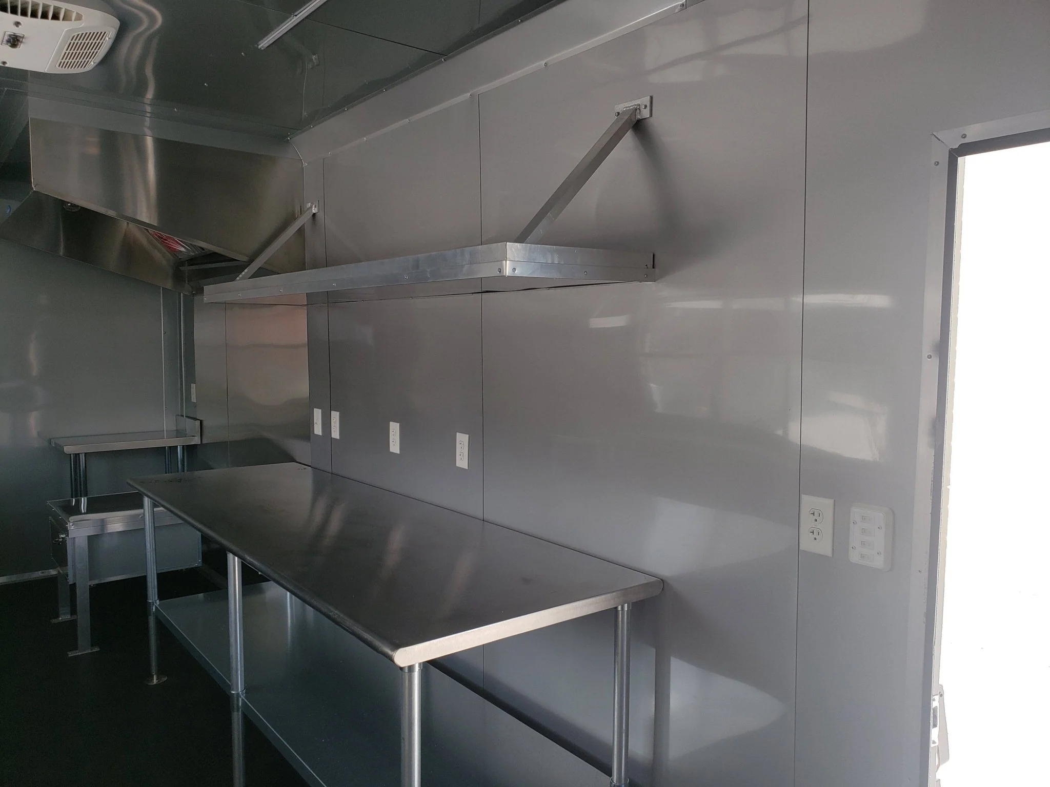 757-8.5-x-24-white-concession-food-trailer-with-black-out-package-5.webp 8.5' x 24' White Concession Food Trailer with Black Out Package