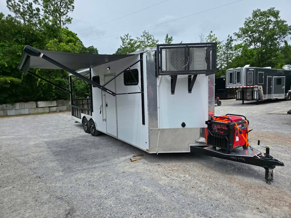 758-8.5-x-24-white-concession-trailer-and-toy-hauler-with-11-ft-bbq-porch-11.jpg 8.5' X 24' White Concession Trailer and Toy Hauler With 11 ft BBQ Porch