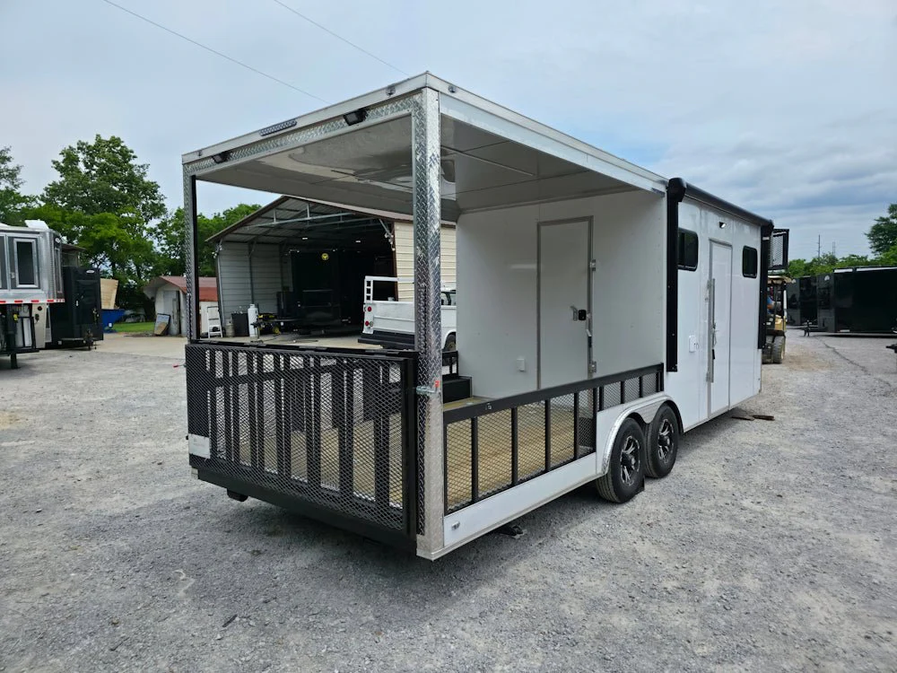 758-8.5-x-24-white-concession-trailer-and-toy-hauler-with-11-ft-bbq-porch-8.webp 8.5' X 24' White Concession Trailer and Toy Hauler With 11 ft BBQ Porch