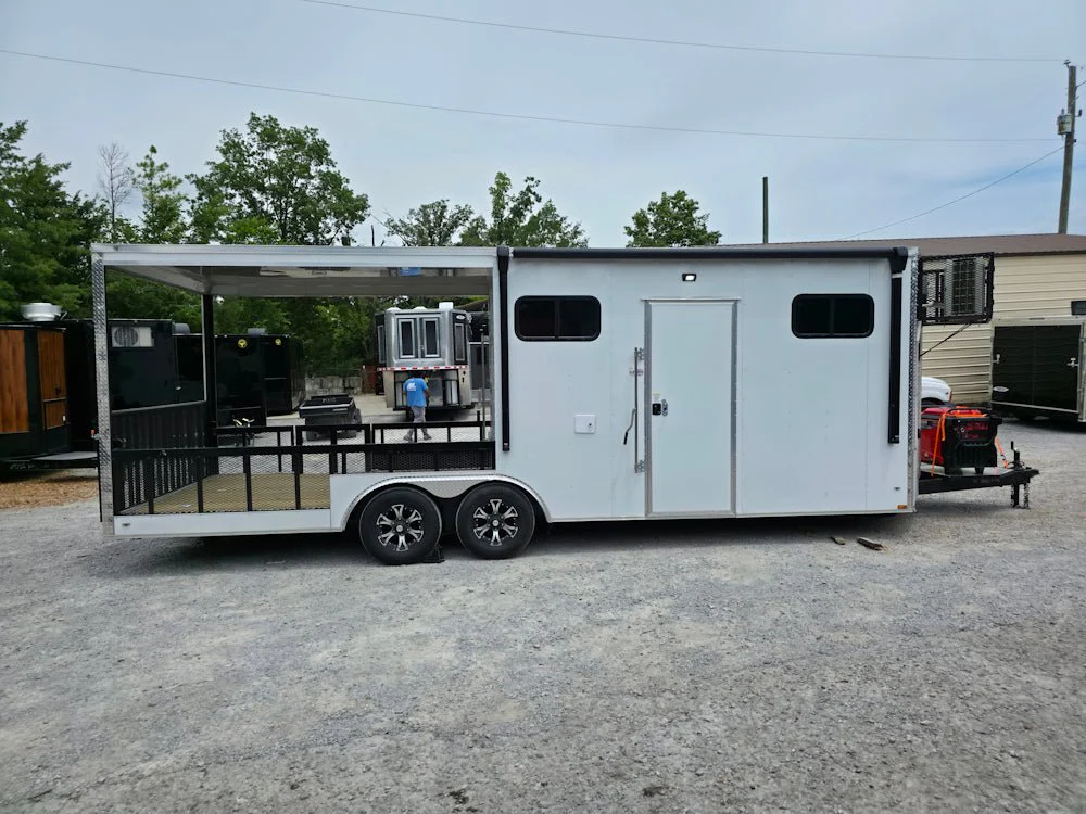 758-8.5-x-24-white-concession-trailer-and-toy-hauler-with-11-ft-bbq-porch-9.webp 8.5' X 24' White Concession Trailer and Toy Hauler With 11 ft BBQ Porch