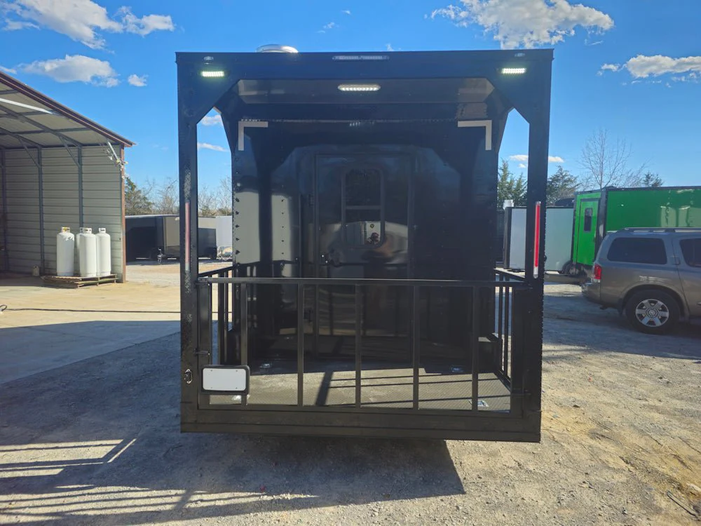 8.5' X 16' Black Concession Trailer Food Event Catering
