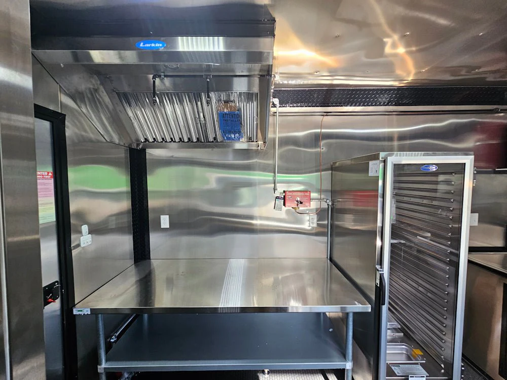 8.5' X 16' Black Concession Trailer Food Event Catering