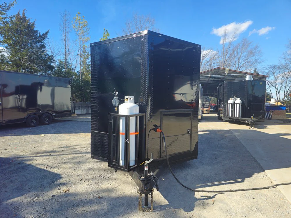 8.5' X 16' Black Concession Trailer Food Event Catering