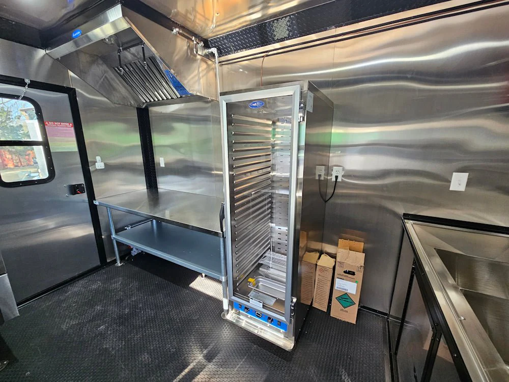 8.5' X 16' Black Concession Trailer Food Event Catering