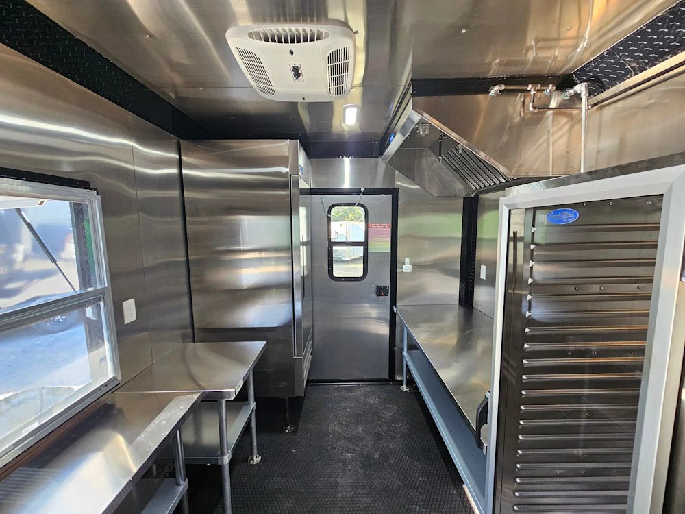 8.5' X 16' Black Concession Trailer Food Event Catering