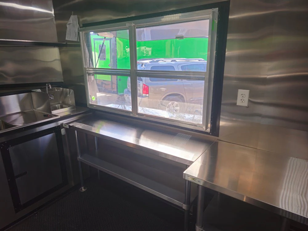 8.5' X 16' Black Concession Trailer Food Event Catering