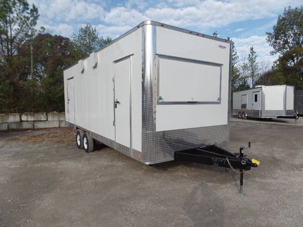 761-8.5-x-24-white-deck-over-concession-food-trailer-14.jpg 8.5' x 24' White Deck Over Concession Food Trailer