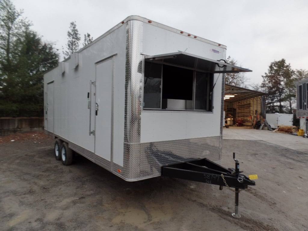 762-8.5-x-24-white-deck-over-concession-food-trailer-with-appliances-10.jpg 8.5' x 24' White Deck Over Concession Food Trailer With Appliances