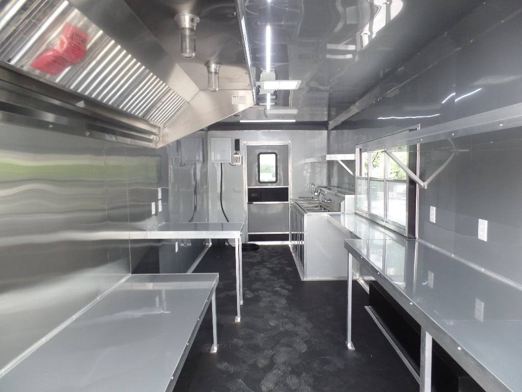763-8.5-x-24-white-flat-front-food-catering-concession-trailer-10.jpg 8.5' x 24' White Flat Front Food Catering Concession Trailer