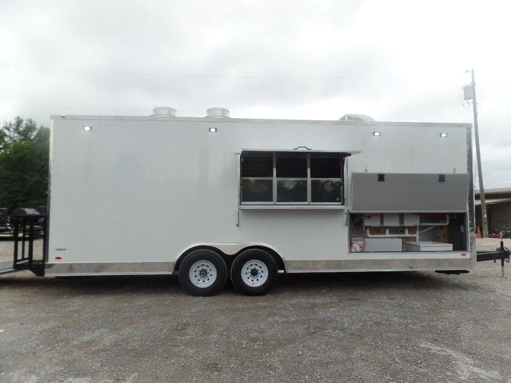 763-8.5-x-24-white-flat-front-food-catering-concession-trailer-17.jpg 8.5' x 24' White Flat Front Food Catering Concession Trailer