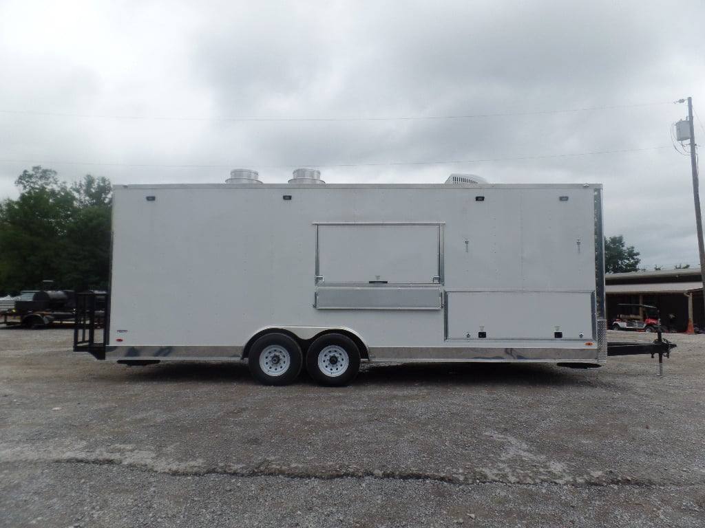 763-8.5-x-24-white-flat-front-food-catering-concession-trailer-18.jpg 8.5' x 24' White Flat Front Food Catering Concession Trailer