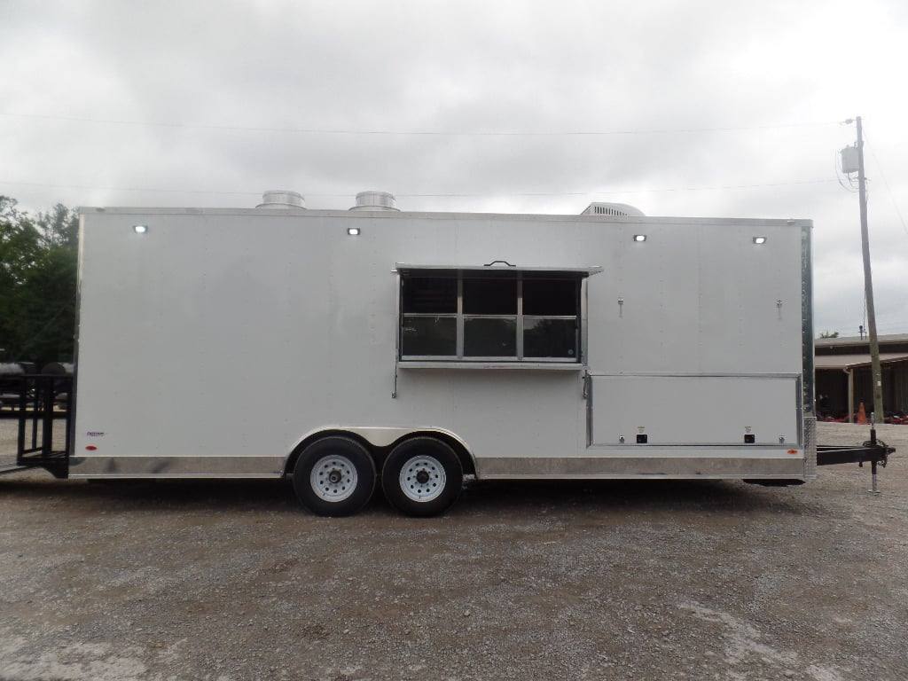 763-8.5-x-24-white-flat-front-food-catering-concession-trailer-2.jpg 8.5' x 24' White Flat Front Food Catering Concession Trailer