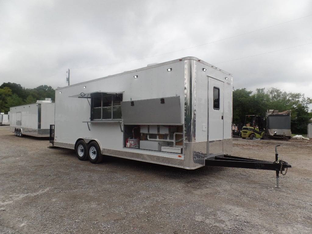 763-8.5-x-24-white-flat-front-food-catering-concession-trailer-3.jpg 8.5' x 24' White Flat Front Food Catering Concession Trailer