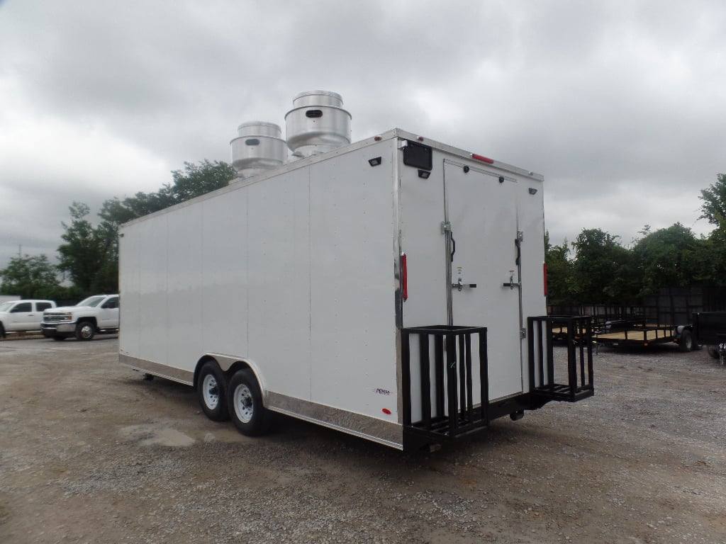 763-8.5-x-24-white-flat-front-food-catering-concession-trailer-8.jpg 8.5' x 24' White Flat Front Food Catering Concession Trailer