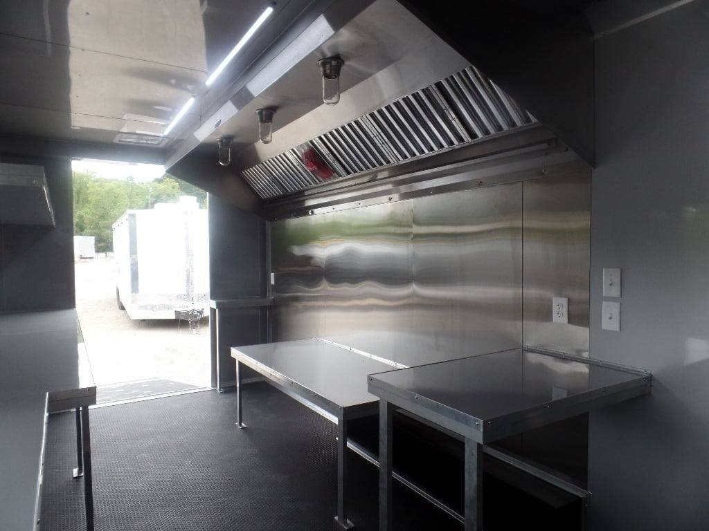 763-8.5-x-24-white-flat-front-food-catering-concession-trailer-9.jpg 8.5' x 24' White Flat Front Food Catering Concession Trailer