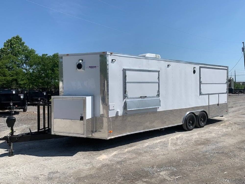 766-8.5-x-24-white-pizza-concession-food-trailer-1.jpg 8.5' x 24' White Pizza Concession Food Trailer
