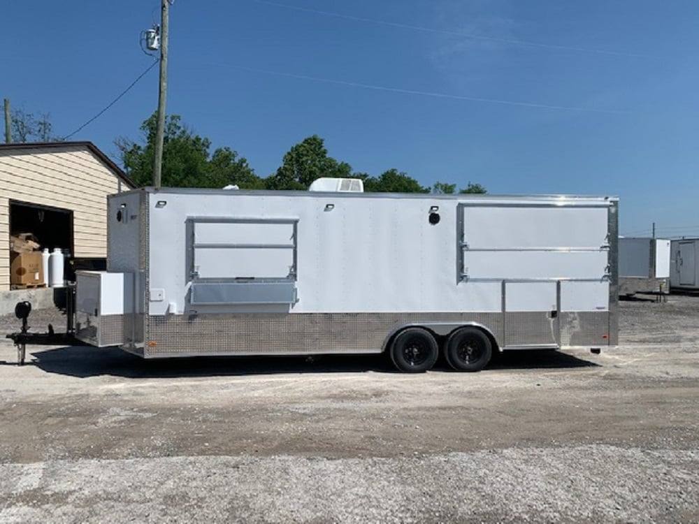 766-8.5-x-24-white-pizza-concession-food-trailer-19.jpg 8.5' x 24' White Pizza Concession Food Trailer