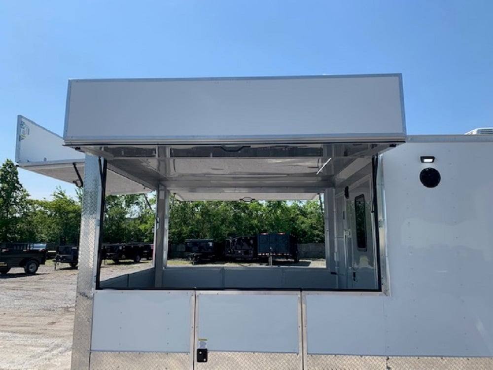 766-8.5-x-24-white-pizza-concession-food-trailer-20.jpg 8.5' x 24' White Pizza Concession Food Trailer