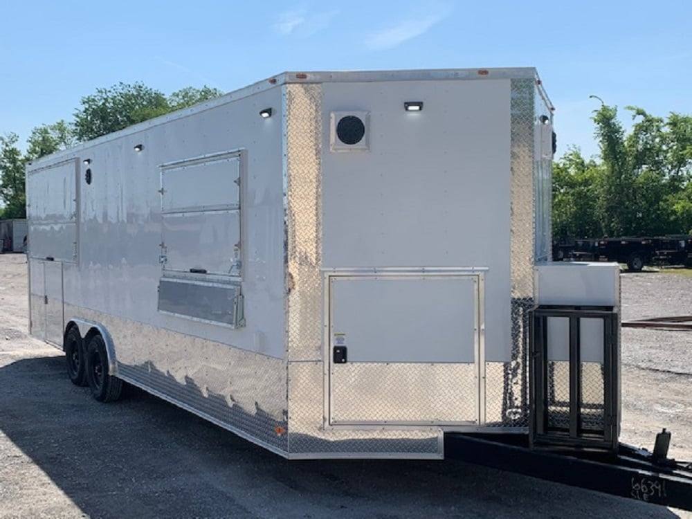 766-8.5-x-24-white-pizza-concession-food-trailer-22.jpg 8.5' x 24' White Pizza Concession Food Trailer