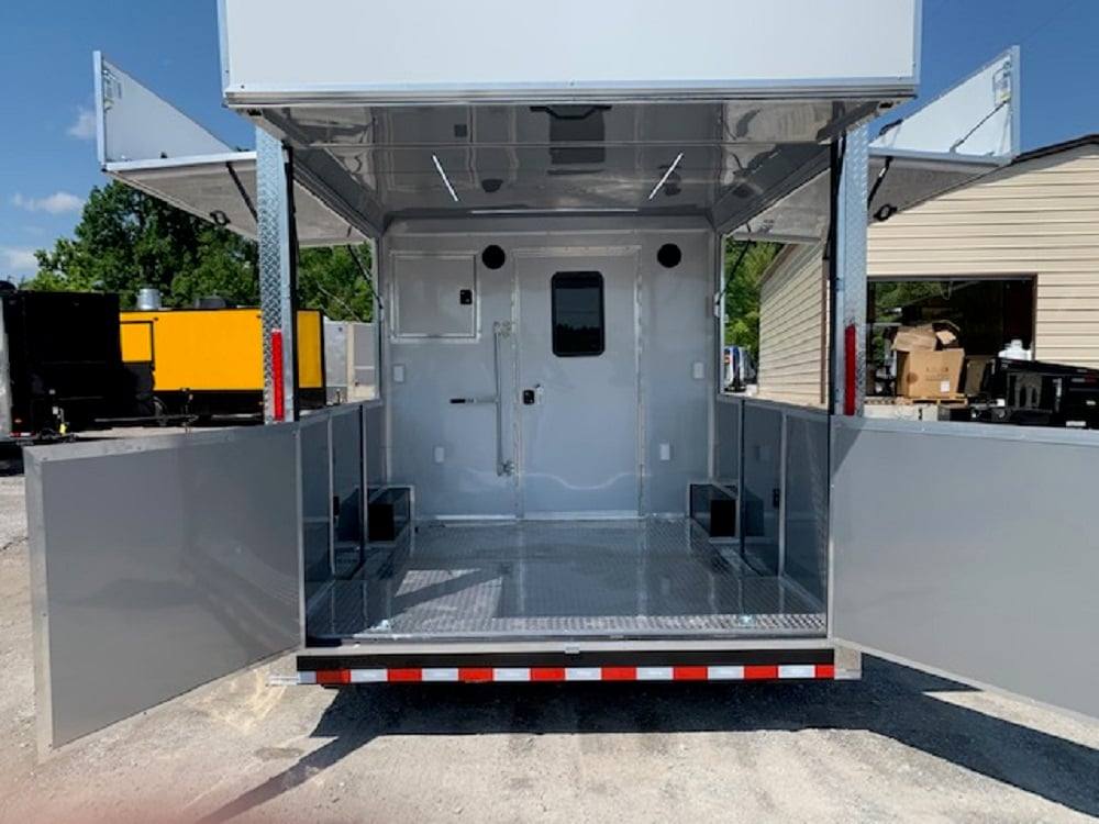 766-8.5-x-24-white-pizza-concession-food-trailer-7.jpg 8.5' x 24' White Pizza Concession Food Trailer