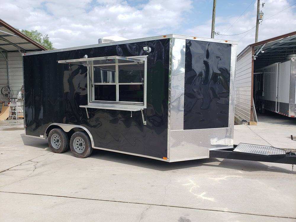 77-8.5-x-16-black-custom-concession-food-trailer-with-appliances-15.jpg 8.5' x 16' Black Custom Concession Food Trailer With Appliances