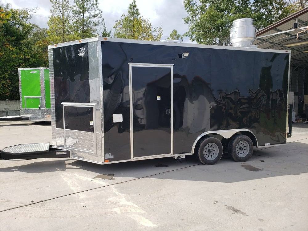 77-8.5-x-16-black-custom-concession-food-trailer-with-appliances-16.jpg 8.5' x 16' Black Custom Concession Food Trailer With Appliances