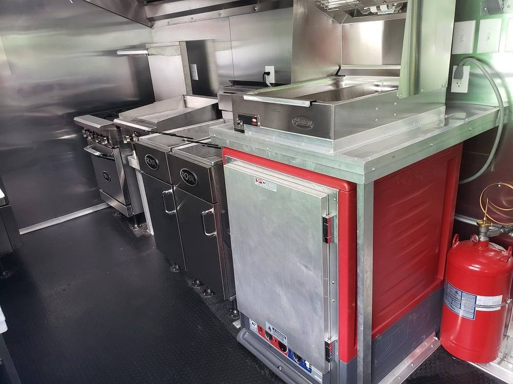 77-8.5-x-16-black-custom-concession-food-trailer-with-appliances-2.jpg 8.5' x 16' Black Custom Concession Food Trailer With Appliances
