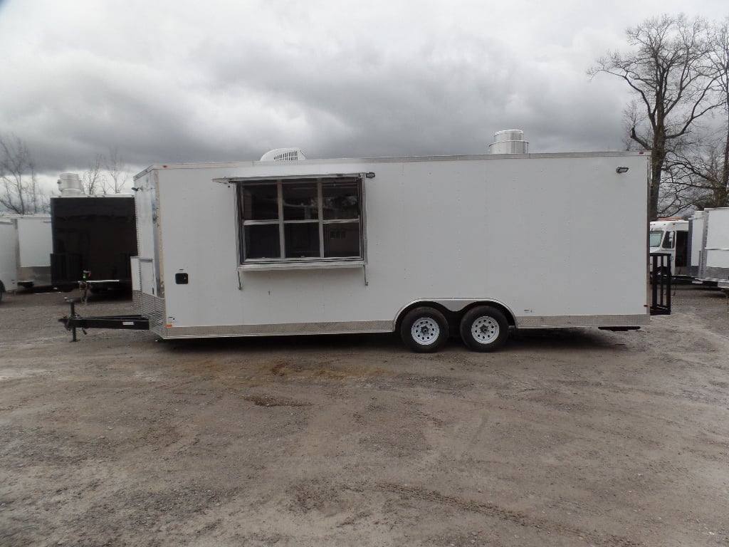 771-8.5-x-24-white-v-nose-concession-food-trailer-1.jpg 8.5' x 24' White V-Nose Concession Food Trailer