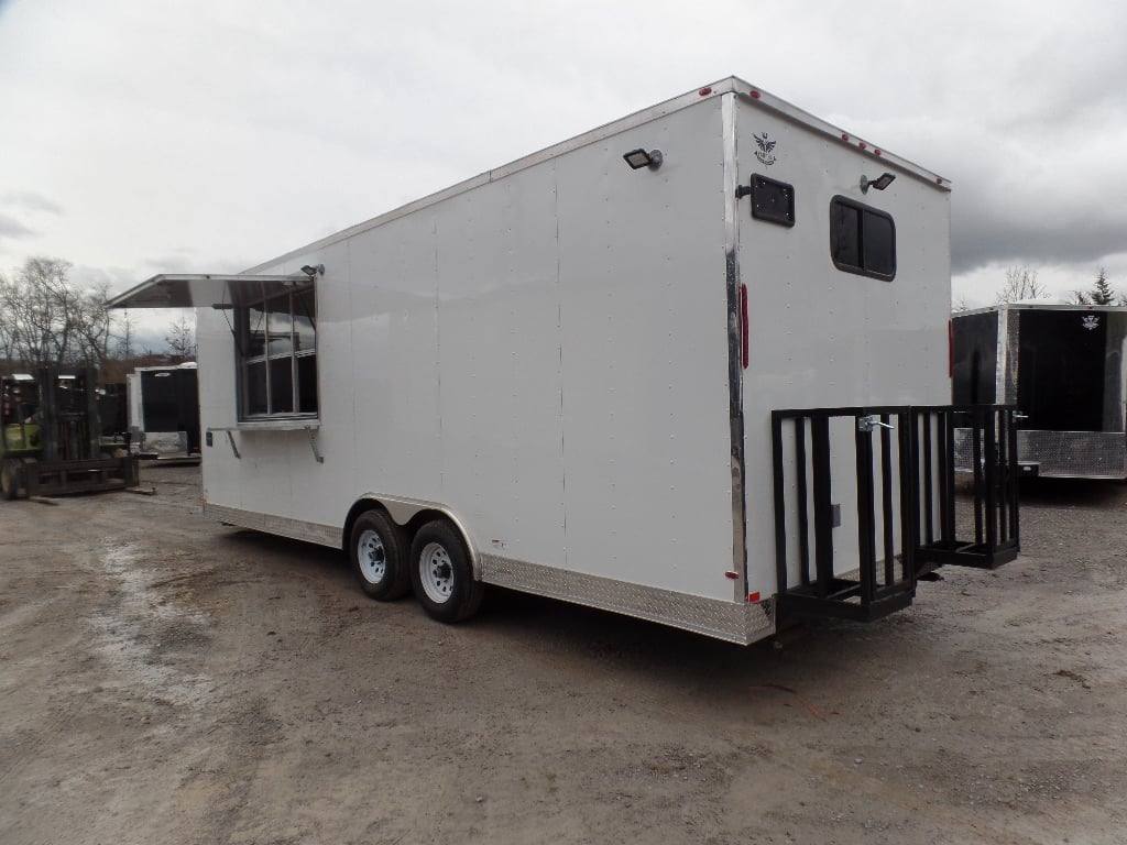 771-8.5-x-24-white-v-nose-concession-food-trailer-14.jpg 8.5' x 24' White V-Nose Concession Food Trailer