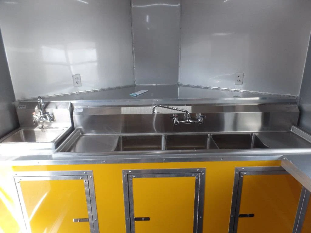 774-8.5-x-24-yellow-bbq-porch-concession-food-trailer-10.webp 8.5' x 24' Yellow BBQ Porch Concession Food Trailer