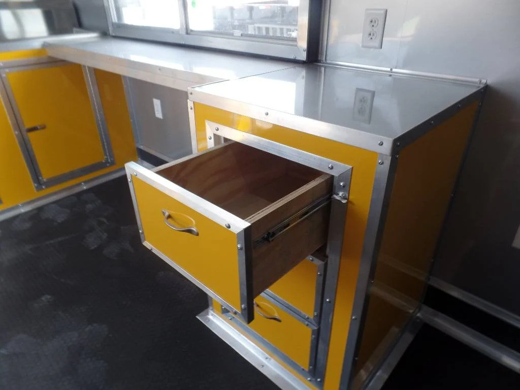 774-8.5-x-24-yellow-bbq-porch-concession-food-trailer-11.webp 8.5' x 24' Yellow BBQ Porch Concession Food Trailer