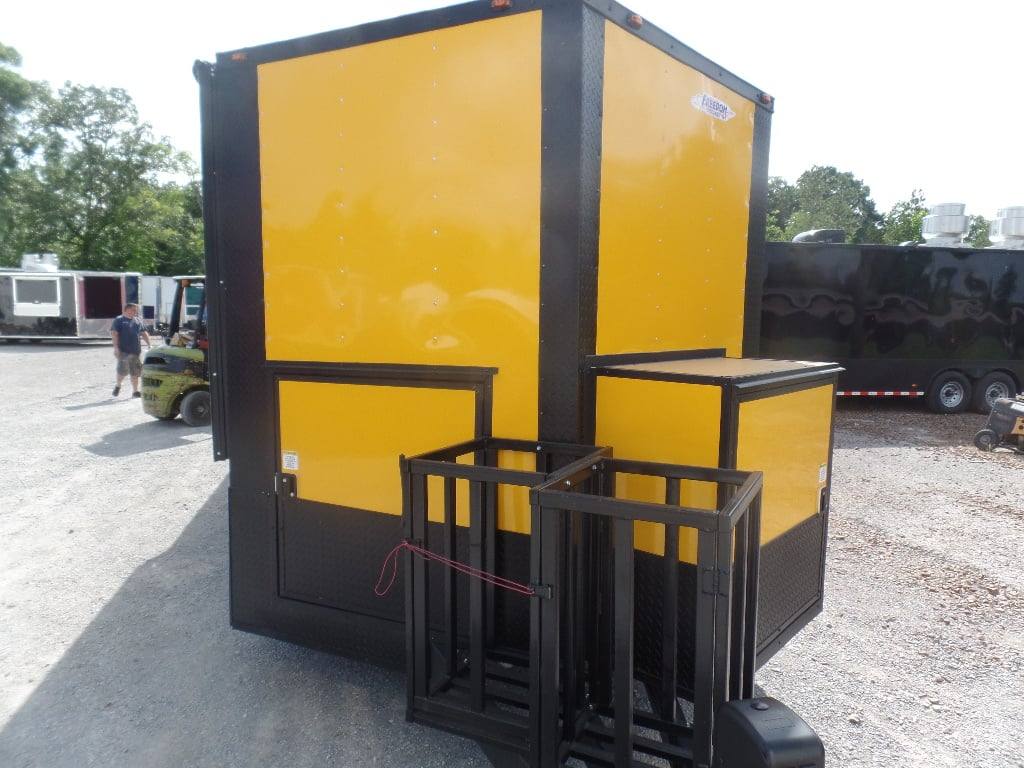 774-8.5-x-24-yellow-bbq-porch-concession-food-trailer-13.jpg 8.5' x 24' Yellow BBQ Porch Concession Food Trailer