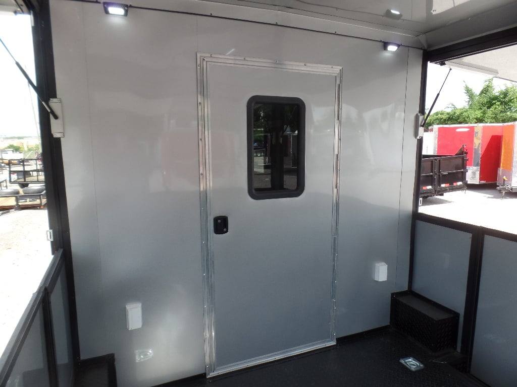 774-8.5-x-24-yellow-bbq-porch-concession-food-trailer-28.jpg 8.5' x 24' Yellow BBQ Porch Concession Food Trailer