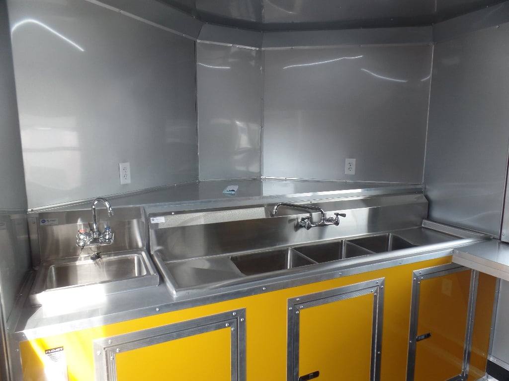 774-8.5-x-24-yellow-bbq-porch-concession-food-trailer-6.jpg 8.5' x 24' Yellow BBQ Porch Concession Food Trailer