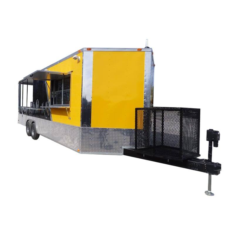 775-8.5-x-24-yellow-catering-bbq-event-concession-food-trailer-1.jpg 8.5' x 24' Yellow Catering BBQ Event Concession Food Trailer