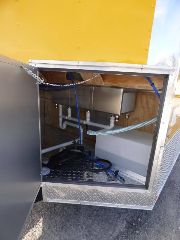 775-8.5-x-24-yellow-catering-bbq-event-concession-food-trailer-10.jpg 8.5' x 24' Yellow Catering BBQ Event Concession Food Trailer