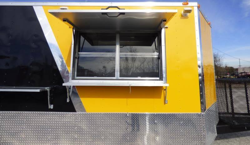 775-8.5-x-24-yellow-catering-bbq-event-concession-food-trailer-16.jpg 8.5' x 24' Yellow Catering BBQ Event Concession Food Trailer