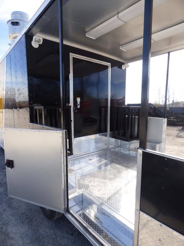 775-8.5-x-24-yellow-catering-bbq-event-concession-food-trailer-23.jpg 8.5' x 24' Yellow Catering BBQ Event Concession Food Trailer